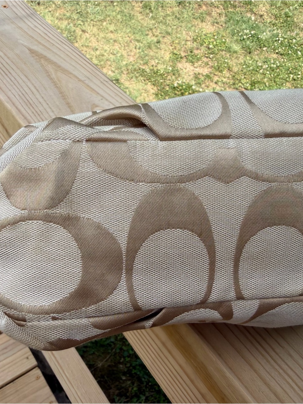 Coach Beige Signature Canvas Hobo Shoulder Bag - Picture 9 of 16